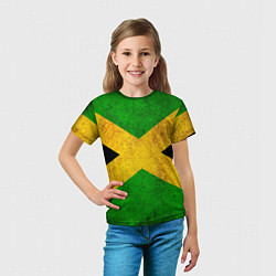 Футболка детская Jamaica flag, цвет: 3D-принт — фото 2
