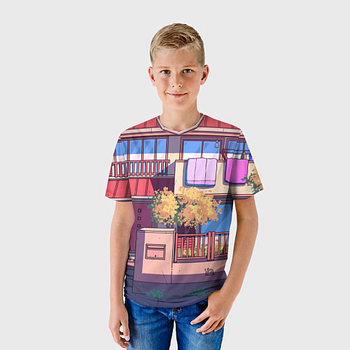 Детская футболка Lo-fi японский стиль улица / 3D-принт – фото 3