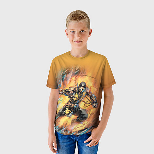 Детская футболка Scorpion - Mortal Kombat / 3D-принт – фото 3