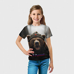 Футболка детская Я русский - медведь солдат, цвет: 3D-принт — фото 2