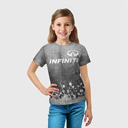 Футболка детская Infiniti - grey gradient посередине, цвет: 3D-принт — фото 2