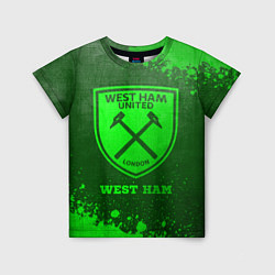 Футболка детская West Ham - green gradient, цвет: 3D-принт