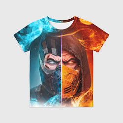 Футболка детская Mortal Kombat - Саб-зиро и Скорпион, цвет: 3D-принт