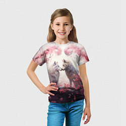Футболка детская Волчья гармония, цвет: 3D-принт — фото 2