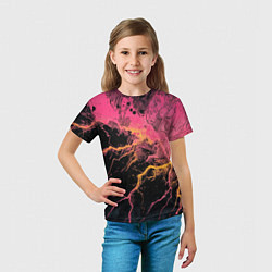 Футболка детская Абстрактные молнии текстура, цвет: 3D-принт — фото 2