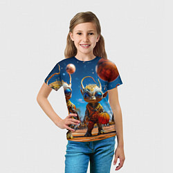 Футболка детская Инопланетный баскетбол, цвет: 3D-принт — фото 2