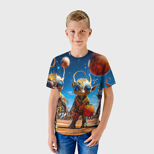 Детская футболка Инопланетный баскетбол / 3D-принт – фото 3