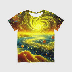 Футболка детская Neon galaxy - ai art fantasy, цвет: 3D-принт
