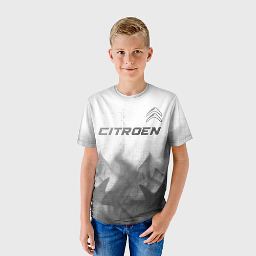 Детская футболка Citroen - white gradient посередине / 3D-принт – фото 3