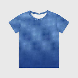 Футболка детская Сине-голубой текстурированный градиент, цвет: 3D-принт