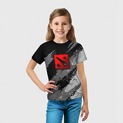 Футболка детская Dota 2 - монохромный серый, цвет: 3D-принт — фото 2