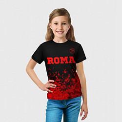 Футболка детская Roma - red gradient посередине, цвет: 3D-принт — фото 2