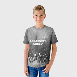 Футболка детская Assassins Creed - grey gradient посередине, цвет: 3D-принт — фото 2