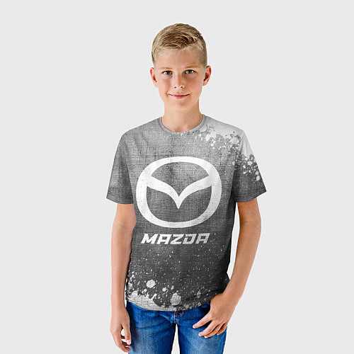 Детская футболка Mazda - grey gradient / 3D-принт – фото 3