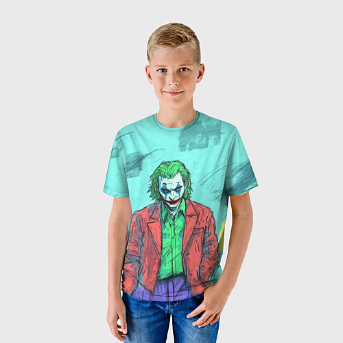 Детская футболка Джокер в красном костюме / 3D-принт – фото 3