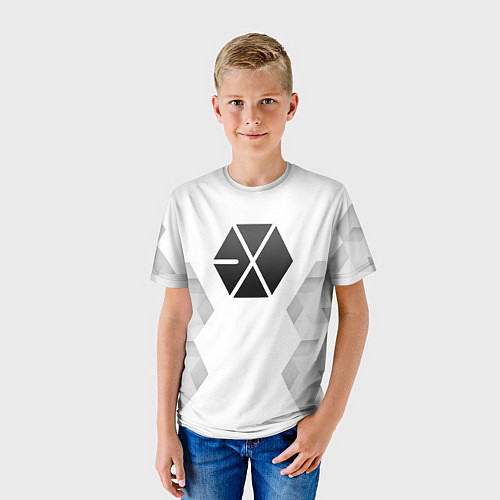Детская футболка Exo white poly / 3D-принт – фото 3
