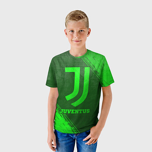 Детская футболка Juventus - green gradient / 3D-принт – фото 3