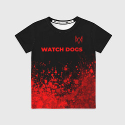 Футболка детская Watch Dogs - red gradient посередине, цвет: 3D-принт
