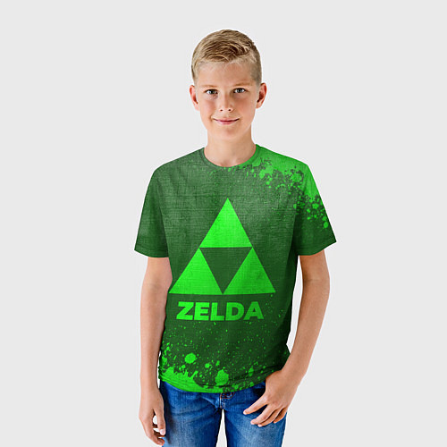 Детская футболка Zelda - green gradient / 3D-принт – фото 3