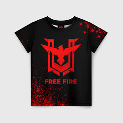 Футболка детская Free Fire - red gradient, цвет: 3D-принт