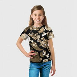 Футболка детская Растения против зомби в бежевом цвете, цвет: 3D-принт — фото 2