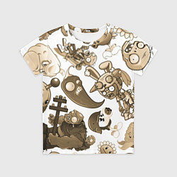 Футболка детская Растения против зомби в бежевых тонах, цвет: 3D-принт