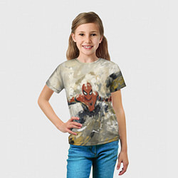 Футболка детская Человек - паук маслом, цвет: 3D-принт — фото 2