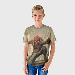 Футболка детская Человек-паук готов спасать мир, цвет: 3D-принт — фото 2