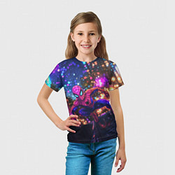 Футболка детская Человек-паук и фиолетовый свет, цвет: 3D-принт — фото 2