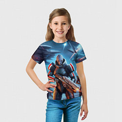 Футболка детская Mass Effect - space fantasy, цвет: 3D-принт — фото 2