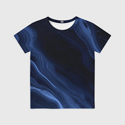 Футболка детская Тёмный синий абстракция дымчатый, цвет: 3D-принт