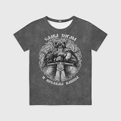 Футболка детская Велес с мечом - слава богам и предкам, цвет: 3D-принт