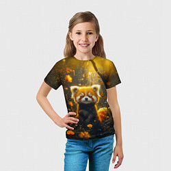 Футболка детская Умилительная красная панда, цвет: 3D-принт — фото 2