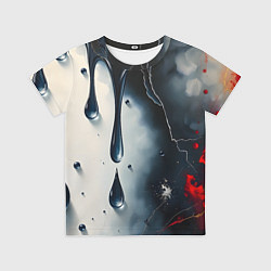 Футболка детская Сюрреалистичная абстракция с каплями, цвет: 3D-принт