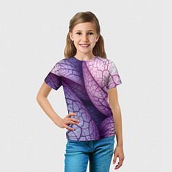 Футболка детская Прожилки экзотического растения, цвет: 3D-принт — фото 2