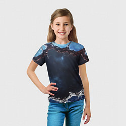 Футболка детская Объемная дыра в стене текстура, цвет: 3D-принт — фото 2