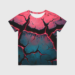Футболка детская Объемные разломы текстура, цвет: 3D-принт