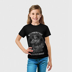 Футболка детская Воин - нет страха и боли, цвет: 3D-принт — фото 2
