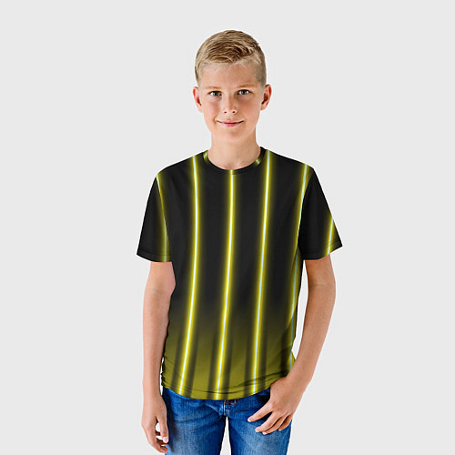 Детская футболка Neon yellow / 3D-принт – фото 3