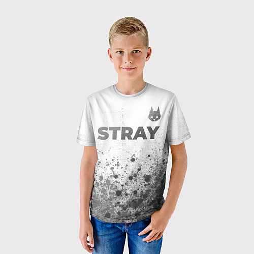 Детская футболка Stray - white gradient посередине / 3D-принт – фото 3