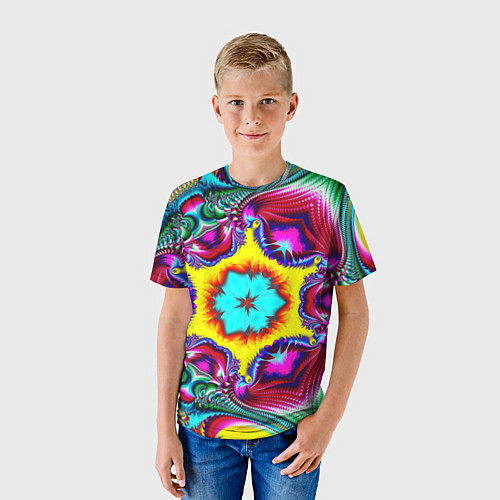 Детская футболка Абстракция узор фракталы / 3D-принт – фото 3