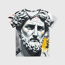 Футболка детская Античный портрет и краска, цвет: 3D-принт