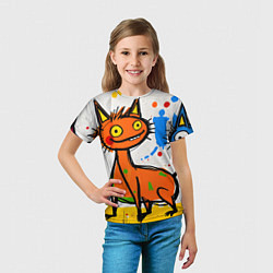 Футболка детская Смешные зверята, цвет: 3D-принт — фото 2