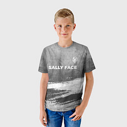 Футболка детская Sally Face - grey gradient посередине, цвет: 3D-принт — фото 2