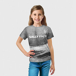 Футболка детская Sally Face - grey gradient посередине, цвет: 3D-принт — фото 2