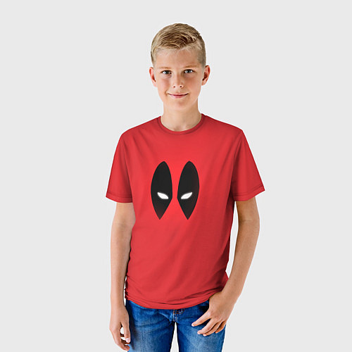 Детская футболка Дэдпул глаза / 3D-принт – фото 3