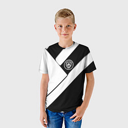 Футболка детская Манчестер Юнайтед геометрия, цвет: 3D-принт — фото 2