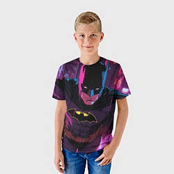 Футболка детская Бэтмен в фиолетовом свете, цвет: 3D-принт — фото 2