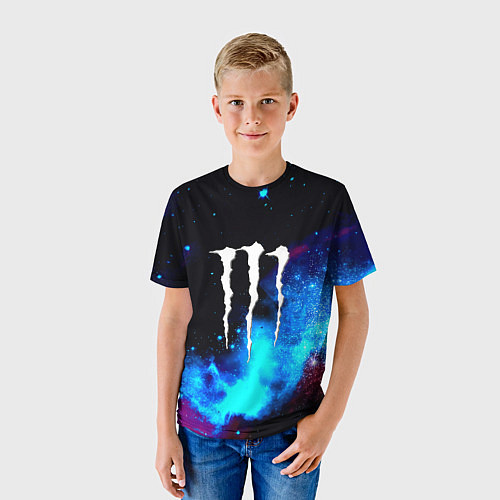 Детская футболка Monster energy космос / 3D-принт – фото 3