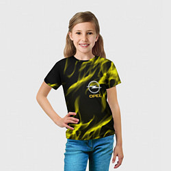 Футболка детская Opel огненный стиль, цвет: 3D-принт — фото 2